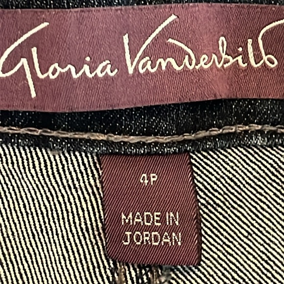 Gloria Vanderbilt Straight Leg Jeans Amanda Blue Denim Women’s Size 4P - Picture 3 of 7